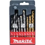 Makita 9-Piece Assorted Drill Bit Set for Metal, Wood, and Masonry - Straight Shank thumbnail 2