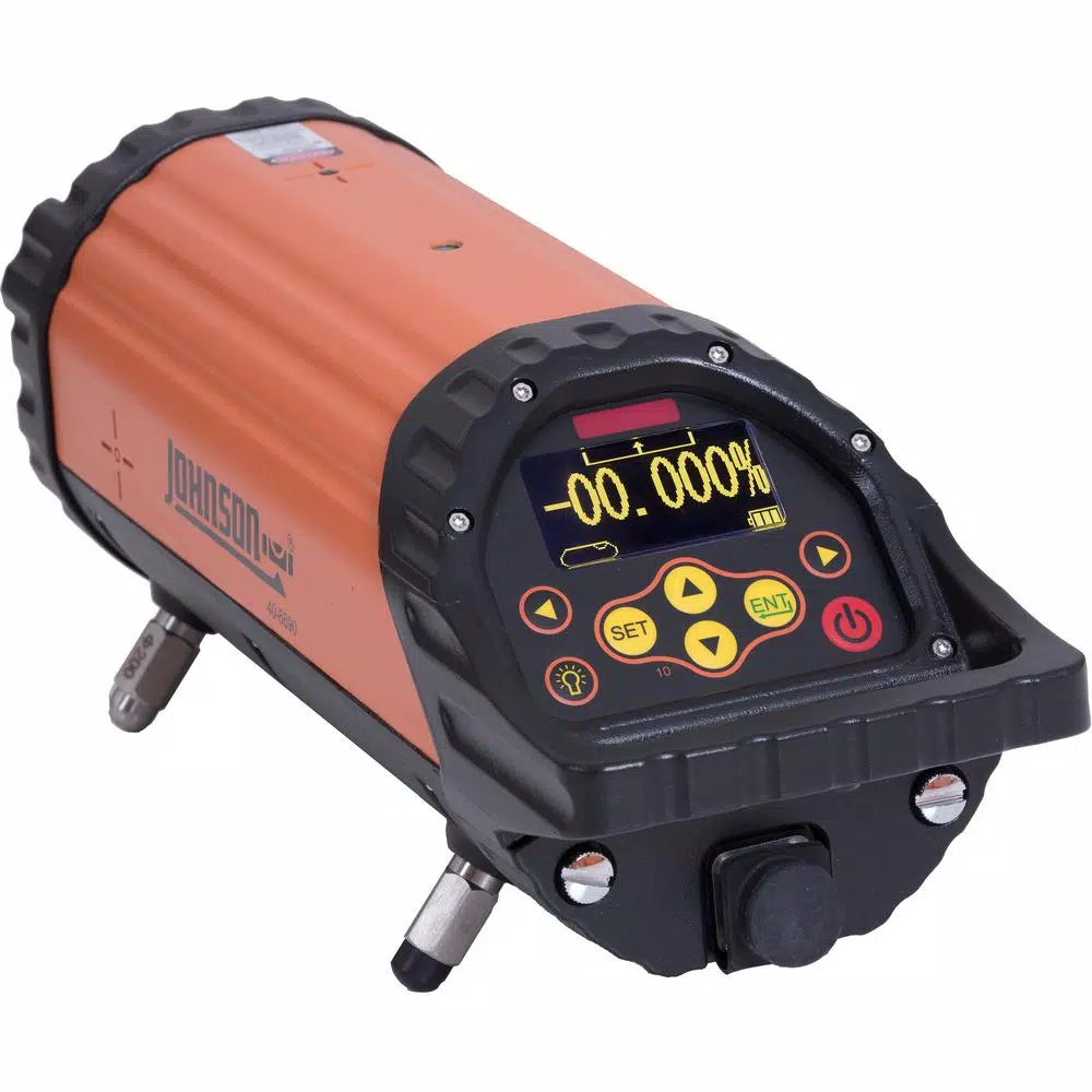 Johnson Electronic Self-Leveling Pipe Laser with OLED Display and Remote Control