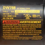 DEWALT 20 in. Variable-Speed Scroll Saw, Corded Specialty Saw thumbnail 9