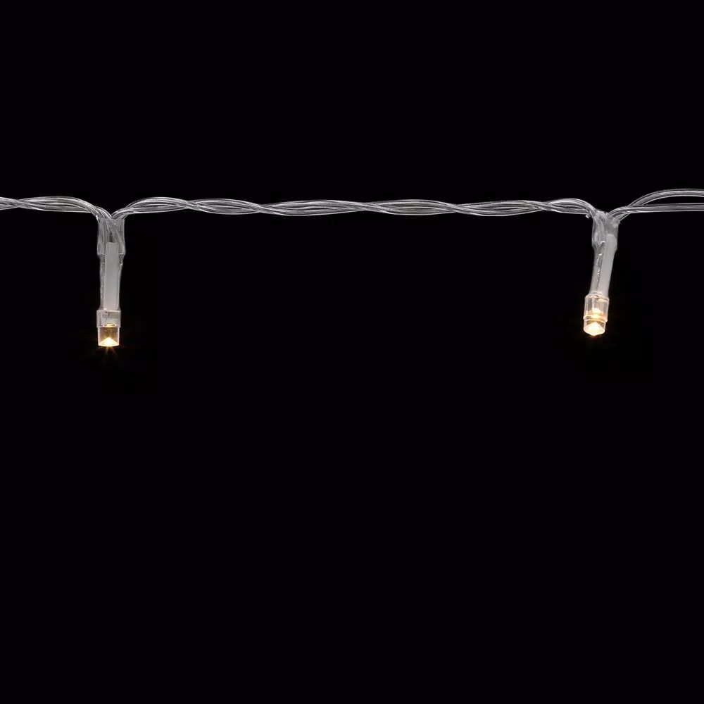 Novolink 34 ft. 100-Light LED Warm White Battery Operated Decorative String Lights with Timer