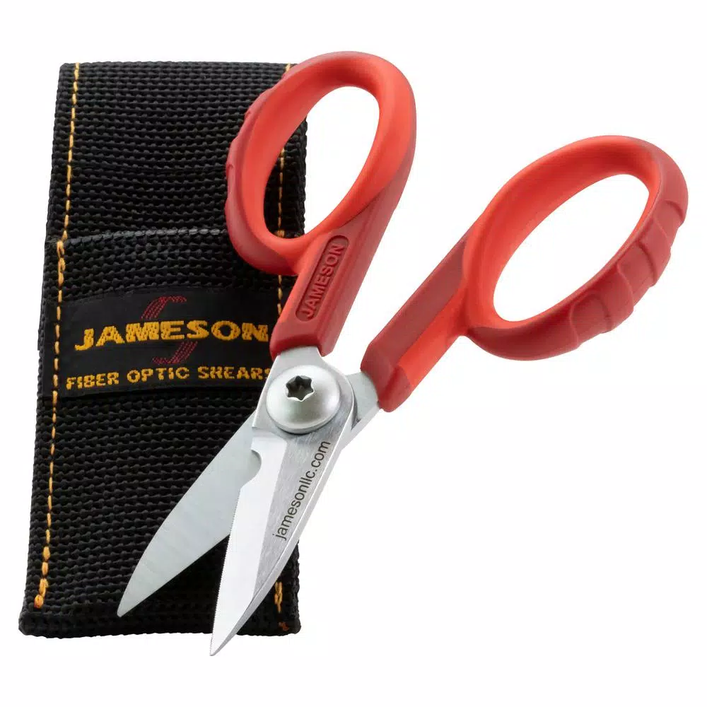 Jameson Fiber Optic Insulated Electricians Scissors, High Carbon Stainless Steel, 5.5 in. (3-Pack)