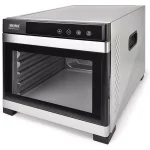 AROMA 6-Tray Digital Food Dehydrator with Glass Door and Stainless Steel Trays, 600W, Black thumbnail 3