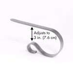 Original MantleClip MantleClip Steel Matte Black Stocking Holders, 2.5 in. (4-Pack) thumbnail 2