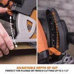 Evolution Power Tools Evolution R185CCS 15 Amp 7-1/4 in. Multi-Material Circular Saw with LED Light and Electric Brake thumbnail 8