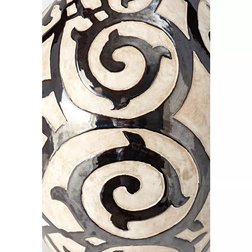 IMAX Benigna Beige Tall Oversized Floor Vase - Handcrafted Ceramic Amphora Decor
