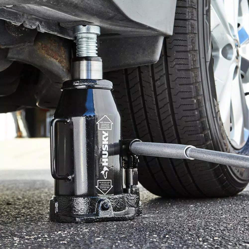 Husky 20-Ton Hydraulic Bottle Jack, 40,000 lb. Capacity, 9.5-17 in. Lift Range