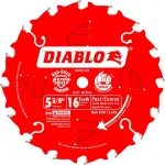 Diablo 5-3/8 in. 16-Tooth 10mm Arbor Fast/Coarse Trim Saw Blade thumbnail 1