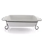 Gibson Elite 15.5 in. Rectangle Stoneware Bakeware Set with Metal Rack, 2-Piece thumbnail 1