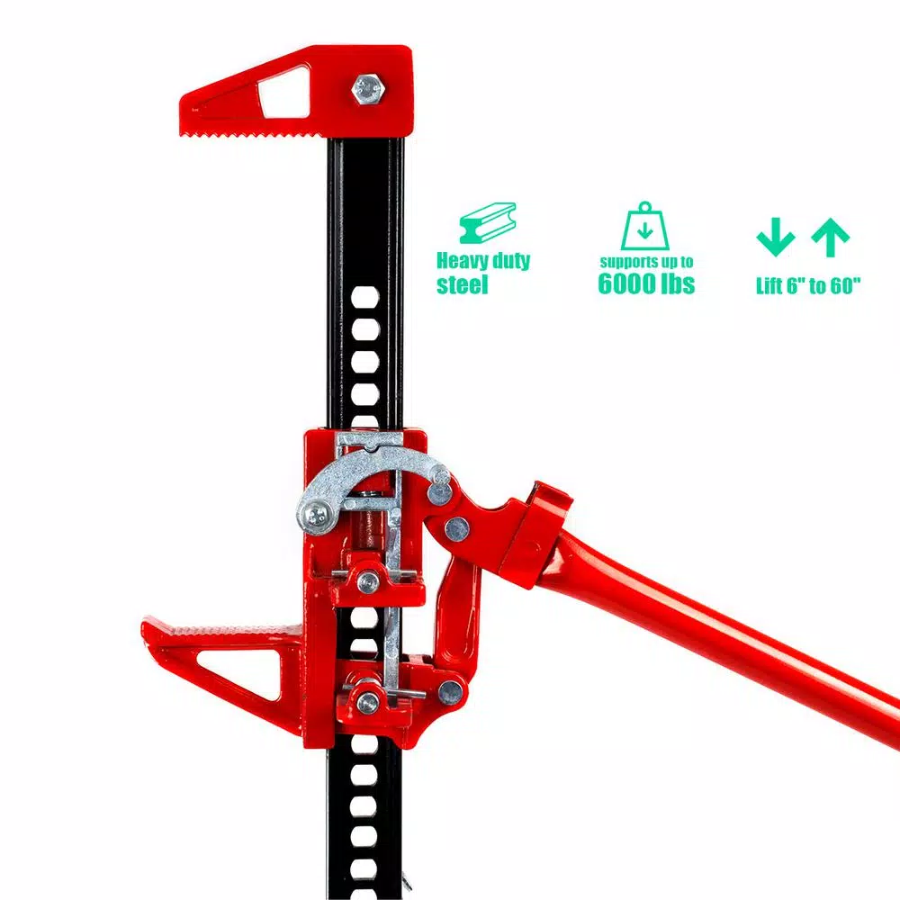 Stark 60 in. 3-Ton Farm Jack - Heavy-Duty Steel Mechanical Lifting Tool