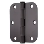 Everbilt 3-1/2 in. x 5/8 in. Radius Oil-Rubbed Bronze Smooth Action Steel Door Hinge thumbnail 3