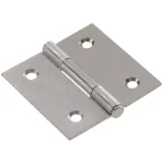 Hardware Essentials 2 in. Zinc Plated Steel Broad Door Hinge with Removable Pin, 5-Pack thumbnail 1