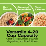 Hamilton Beach 20-Cup Stainless Steel Rice and Hot Cereal Cooker with Rice Rinser and Steam Basket thumbnail 3