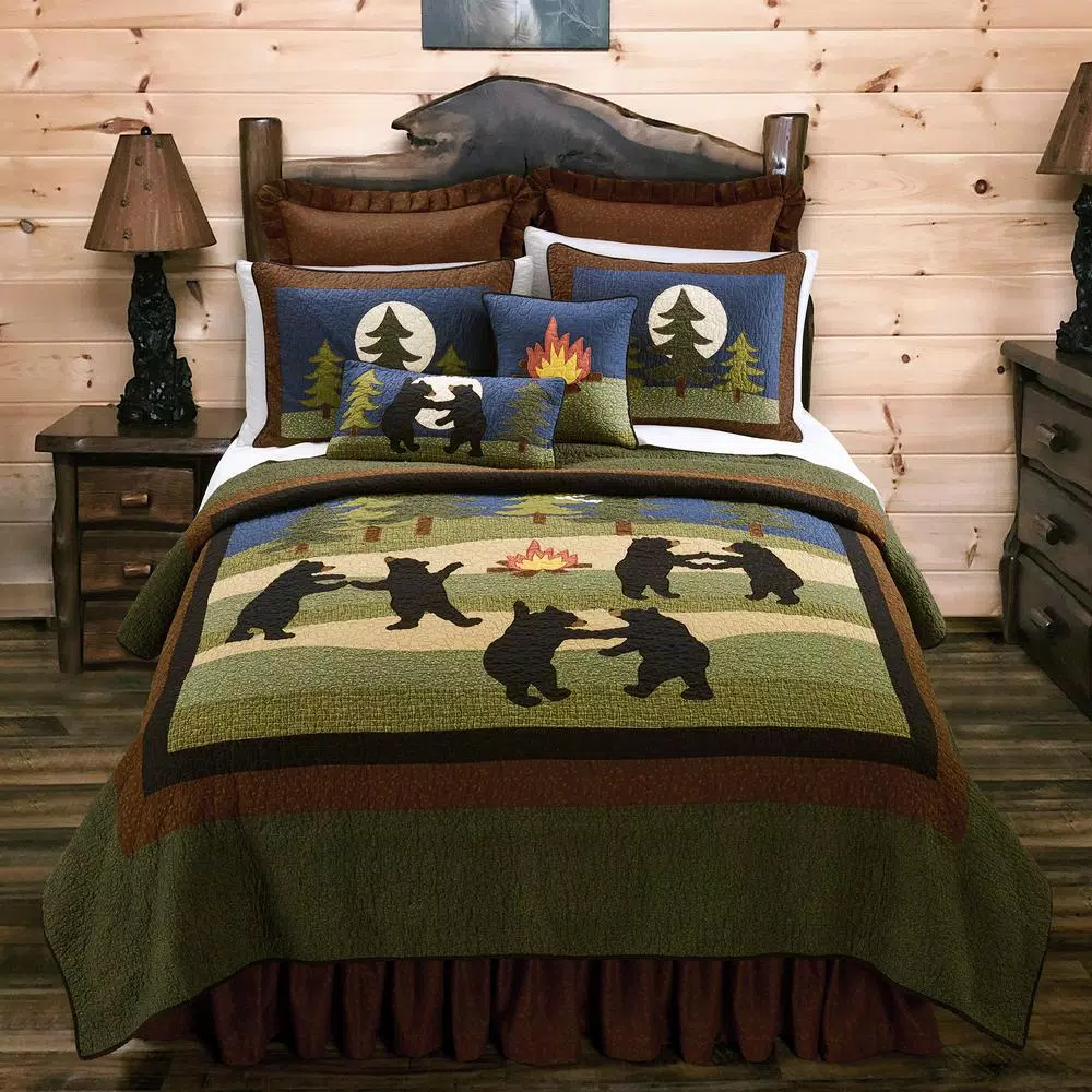 Donna Sharp Bear Dance Graphic Rectangular Decorative Throw Pillow, 11 x 22 in.