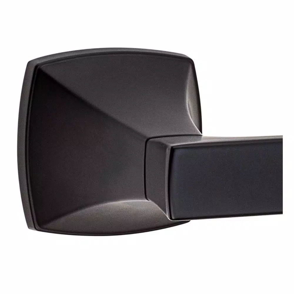 Pfister Venturi 18 in. Single Towel Bar, Matte Black Modern Metal Wall Mount