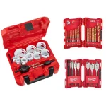 Milwaukee Hole Dozer Bi-Metal Hole Saw, Shockwave Titanium Drill Bit, and Quik-Lok Spade Bit Set, 44-Piece thumbnail 1
