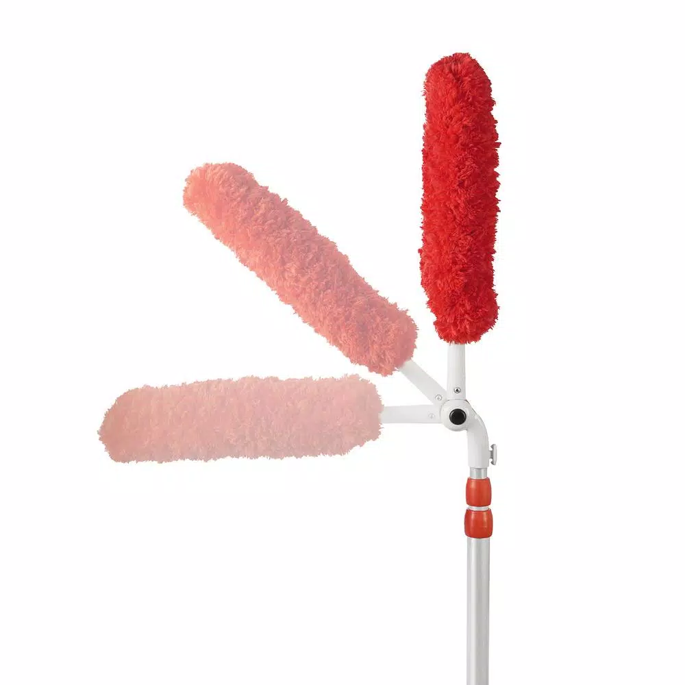OXO Good Grips Long-Reach Dusting System with 3 Pivoting Microfiber Heads