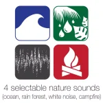 Jensen JCR-210 AM/FM Digital Alarm Clock Radio with 1.2 in. Green LED Display and Nature Sounds thumbnail 3