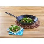IMUSA 11 in. Light Cast Iron Frying Pan with Stainless Steel Handle, Preseasoned Black thumbnail 3