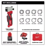 Milwaukee M12 Cordless Cable Stripper Kit for Cu RHW/RHH/USE Wire thumbnail 2