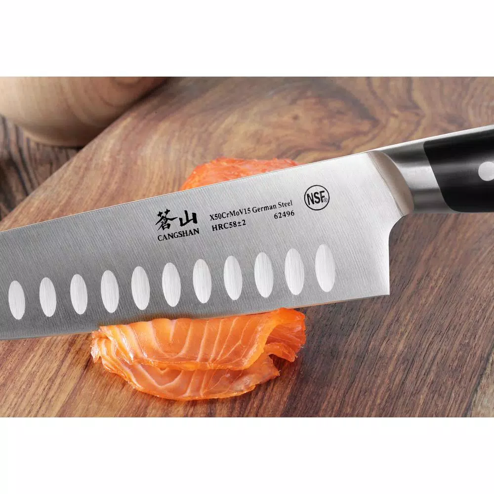 Cangshan Z Series 7 in. Santoku Knife - Forged German Stainless Steel with Ergonomic Handle