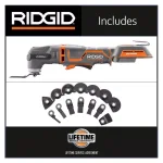 RIDGID 18V OCTANE Brushless JobMax Multi-Tool Kit with 14-Piece Oscillating Blade Accessory Set thumbnail 2