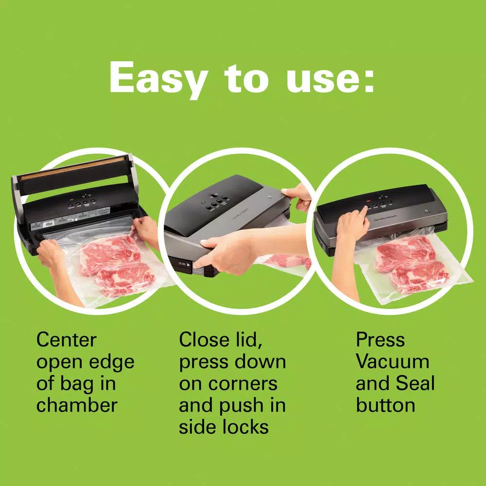 Hamilton Beach NutriFresh Black Food Vacuum Sealer with Extended Seal