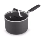 Calphalon Select 2.5 qt. Hard-Anodized Aluminum Nonstick Saucepan with Glass Lid, Black thumbnail 1