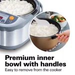 Hamilton Beach 16-Cup Stainless Steel Rice Cooker and Slow Cooker with Fuzzy Logic Technology thumbnail 8