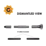 Gyros Swivel Head Pin Vise with 2 Double-Ended Collets thumbnail 3