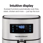 Hamilton Beach 5.3 Qt. Digital Air Fryer, 1700W Stainless Steel with 8 Presets thumbnail 5