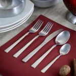 MegaChef Cravat 20-Piece Matte Silver Stainless Steel Flatware Set, Service for 4 thumbnail 3