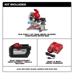 Milwaukee M18 FUEL 12 in. Dual Bevel Sliding Compound Miter Saw Kit with Stand, Battery & Charger thumbnail 2