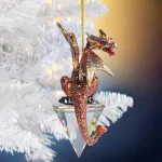 Design Toscano 3.5 in. Diamond Dragon Gothic Holiday Ornament thumbnail 6