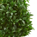 Nearly Natural 56-In. Bay Leaf Cone Topiary Artificial Tree with Decorative Wood Planter thumbnail 2