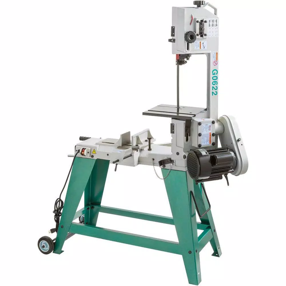 Grizzly Industrial 4-1/2 in. Metal-Cutting Horizontal Bandsaw with Vertical Attachment, 3-Speed, 3/4 HP, 110V