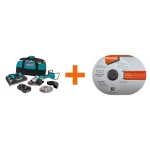 Makita 18V X2 LXT (36V) 9 in. Brushless Paddle Switch Angle Grinder Kit with 5.0 Ah Batteries & Grinding Wheels thumbnail 1