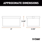 CURT Lockable Breakaway Battery Case, 5" x 3-1/4" x 3-7/8" thumbnail 3