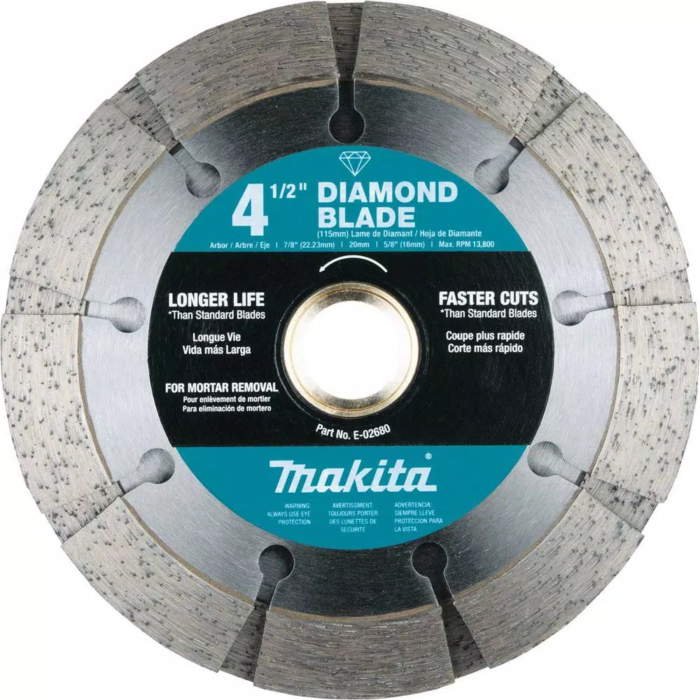 Makita 4-1/2 in. Dual Sandwich Diamond Tuck Point Blade for Mortar Removal