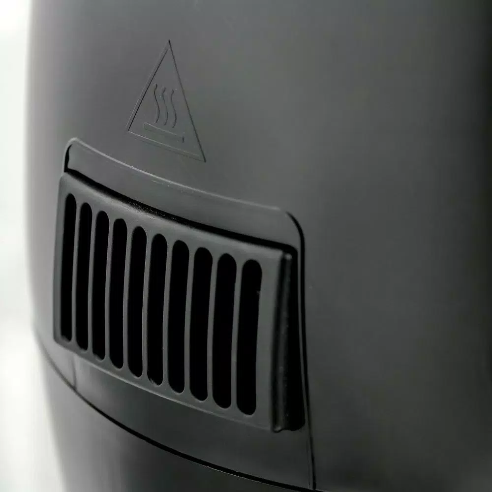 Ovente 3.2 Qt. Black Stainless Steel Electric Air Fryer, 1300W with Non-Stick Removable Basket