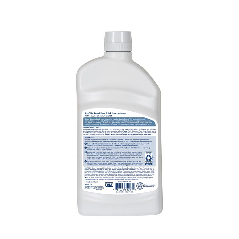Bona Hardwood Floor Polish, 32 oz. Low-Gloss Protective Finish