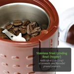 Ovente 2.5 oz. Electric Coffee Grinder with Stainless Steel Blades and Transparent Lid, Brown thumbnail 3