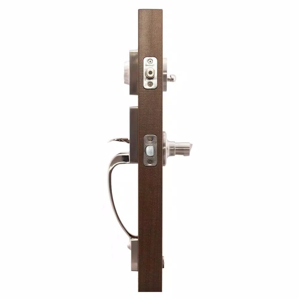 Copper Creek Colonial Handleset with Waverlie Lever Trim, Satin Stainless Steel