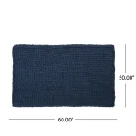 Noble House Marnie Blue Acrylic Throw Blanket - Modern Solid Pattern thumbnail 5