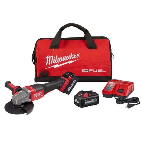 Milwaukee M18 FUEL 4-1/2 in. to 6 in. Brushless Cordless Angle Grinder Kit with Paddle Switch and Two 6.0 Ah Batteries