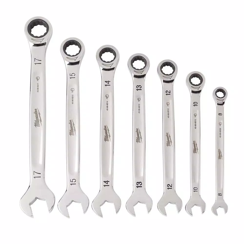 Milwaukee 7-Piece Metric Ratcheting Combination Wrench Set