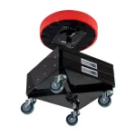 Pro-Lift Red Pneumatic Rolling Work Seat with Dual Tool Trays and Heavy Duty Casters thumbnail 4