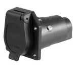 CURT 7-Way Round RV Blade Connector Socket, Vehicle Side thumbnail 1