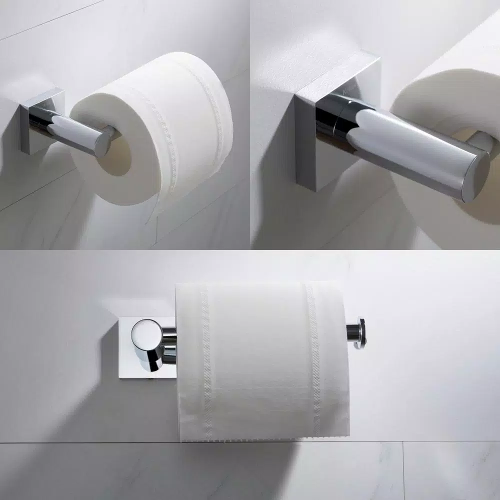 KRAUS Ventus Chrome Toilet Paper Holder - Solid Brass Wall Mount Bathroom Accessory