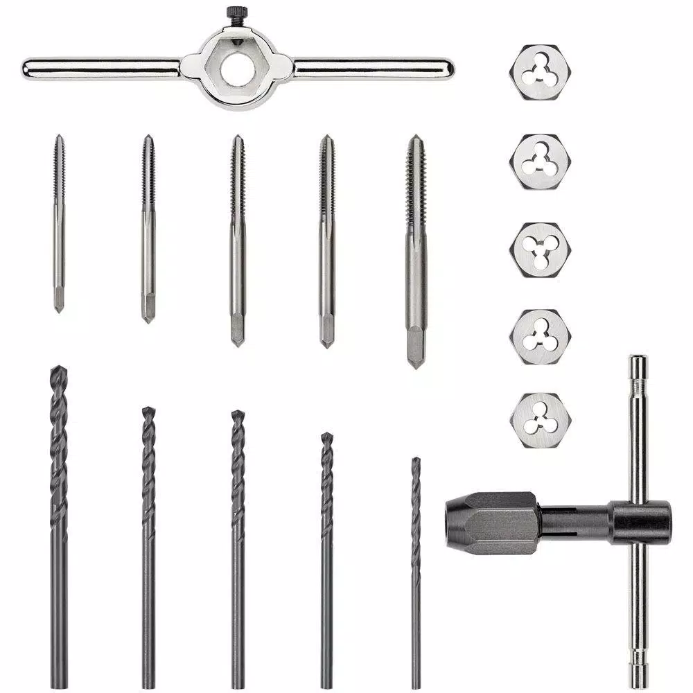 DEWALT DW1451 17-Piece Fractional Tap and Die Set with Drill Bits