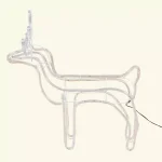 Luxen Home 25 in. LED White Rope Light Standing Reindeer - Indoor/Outdoor Christmas Decoration thumbnail 8